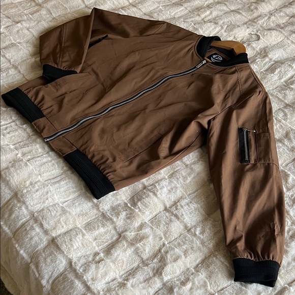 Brown Bomber Jacket - Picture 2 of 12